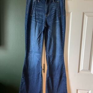Judy Blue Flare Wide Leg Blue Jeans